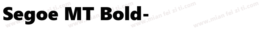 Segoe MT Bold字体转换